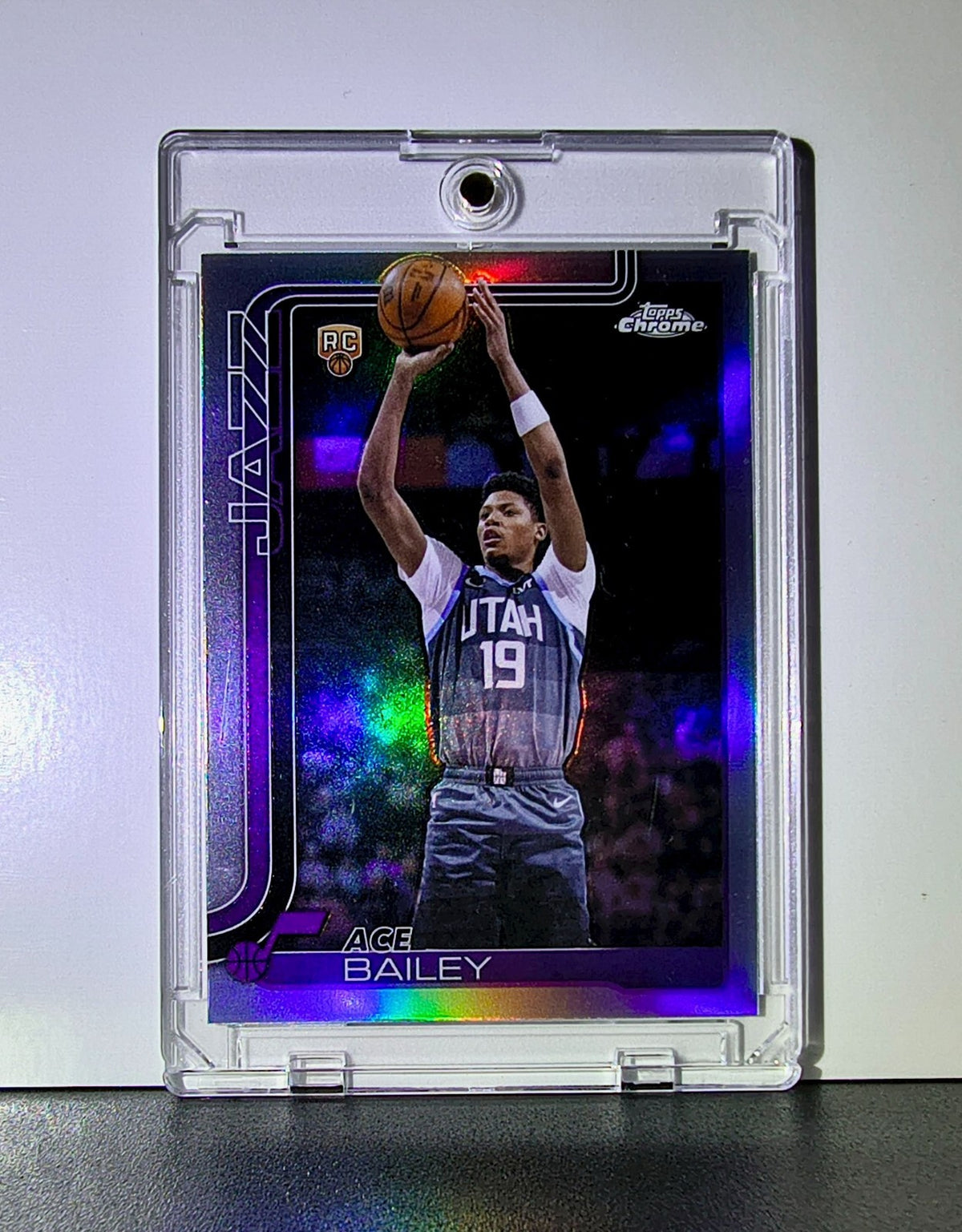 Ace Bailey Rookie 2025-26 NBA Topps Chrome Update Refractor Basketball Card Jazz