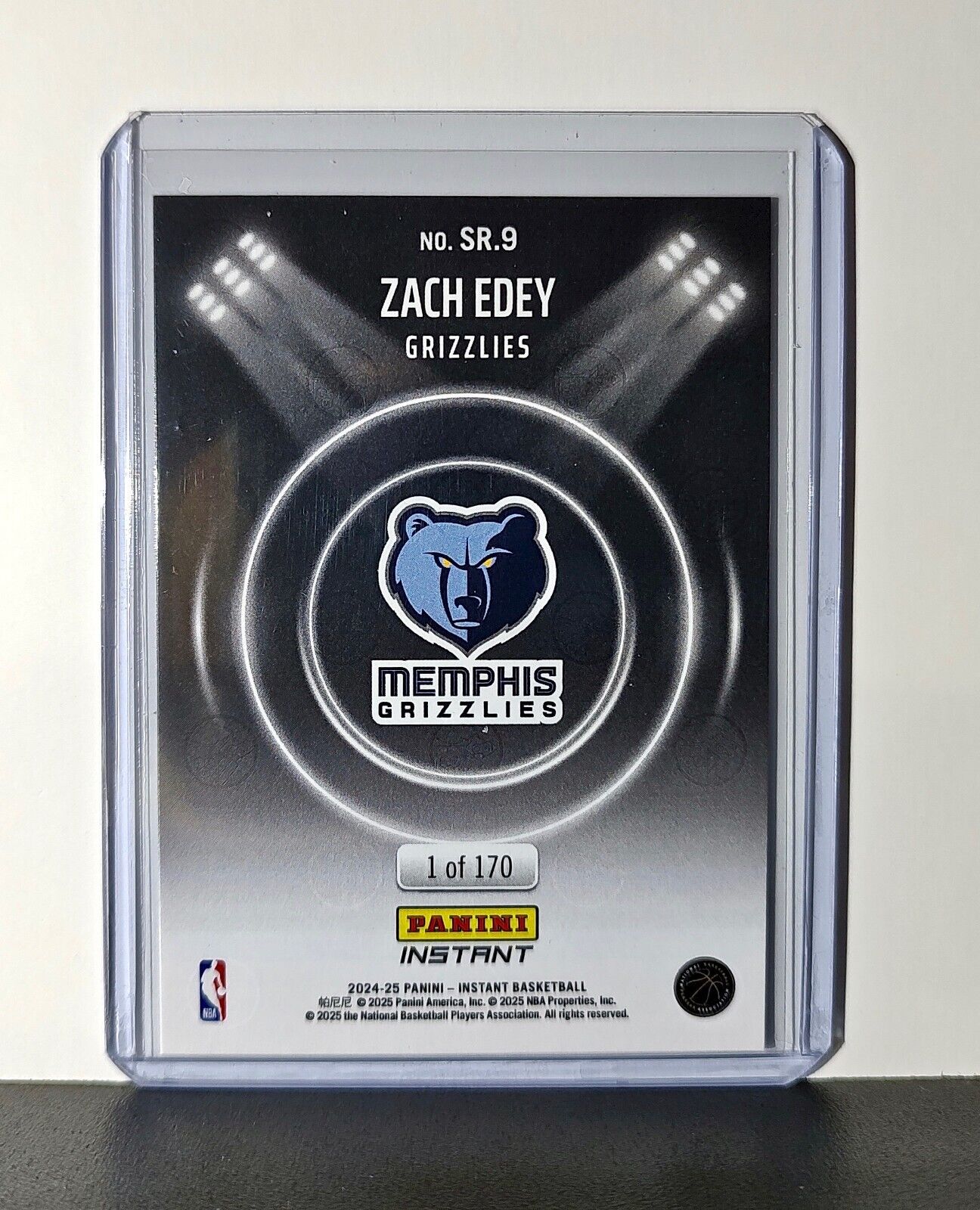 Zach Edey Rookie 2024-25 Panini Spotlight Rookies NBA #9 Card Grizzlies 1 of 170