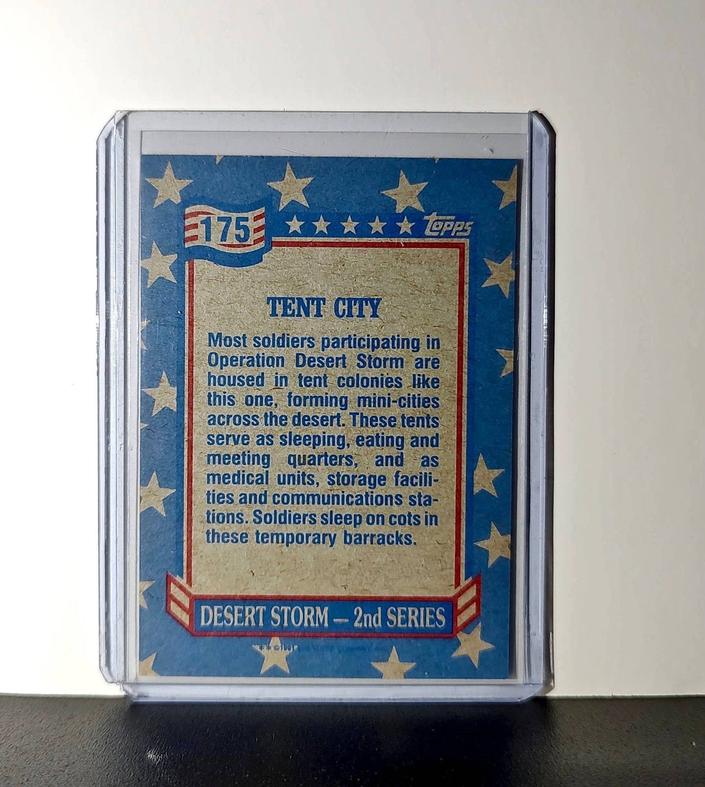 Tent City 1991 Topps Desert Storm #175 Card