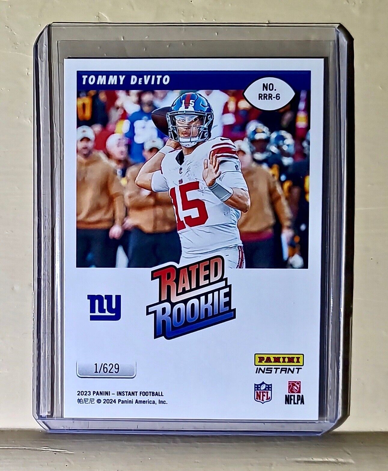 Tommy DeVito 2023 Panini NFL Rated Rookie Retro #6 Card New York Giants 1/629