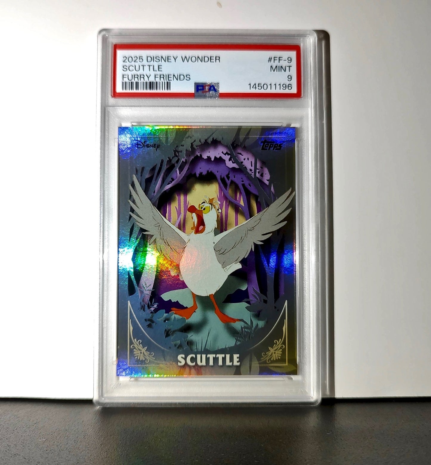 Scuttle 2025 Topps Disney #FF-9 Furry Friends Card The Little Mermaid PSA 9