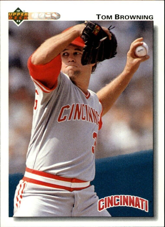 Tom Browning 1992 Upper Deck MLB #461 Baseball Card Cincinnati Reds