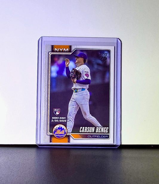 Carson Benge Rookie 2026 Topps Update MLB #US250 Card New York Mets