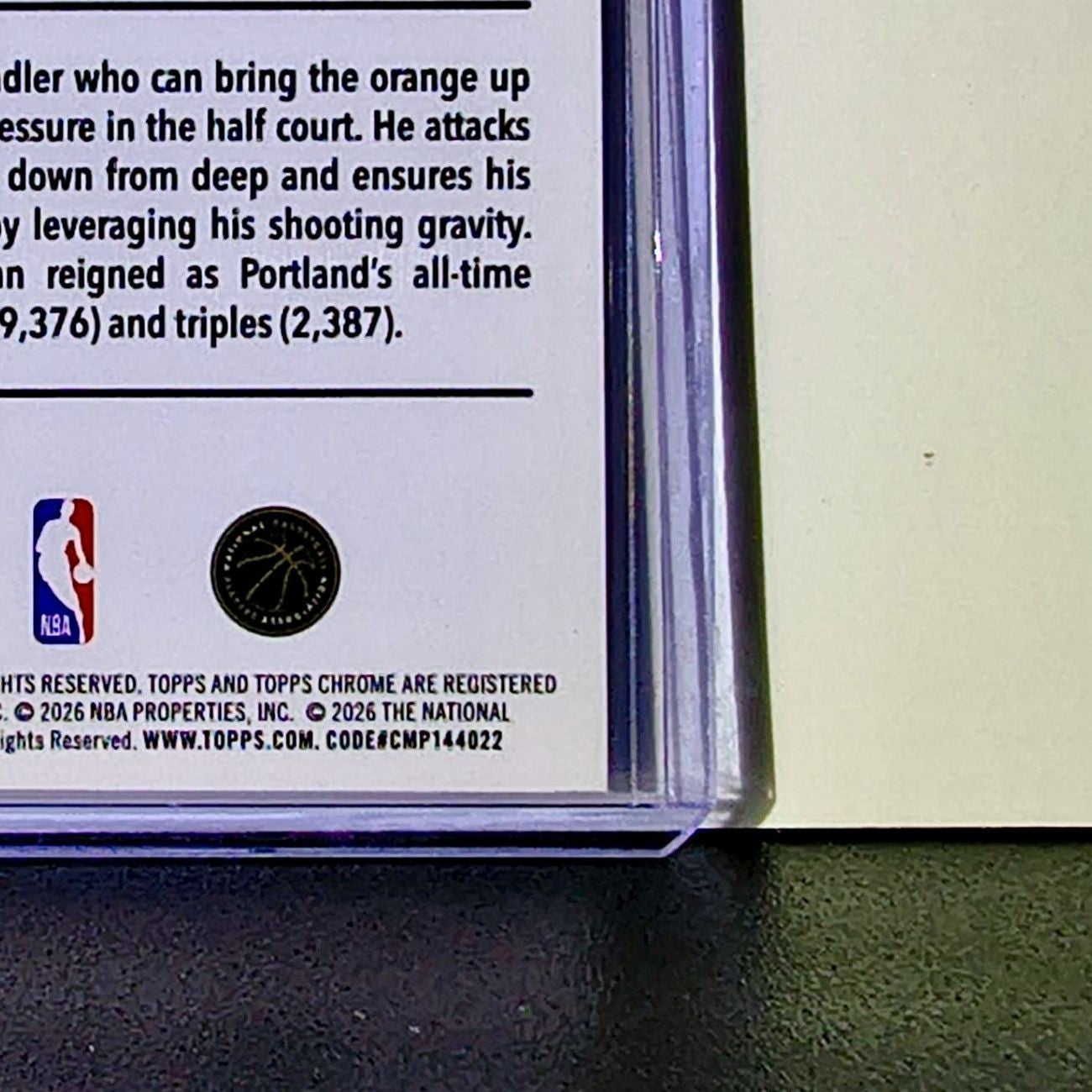 Damian Lillard 2025-26 NBA Topps Chrome Update #46 Card Portland Trail Blazers