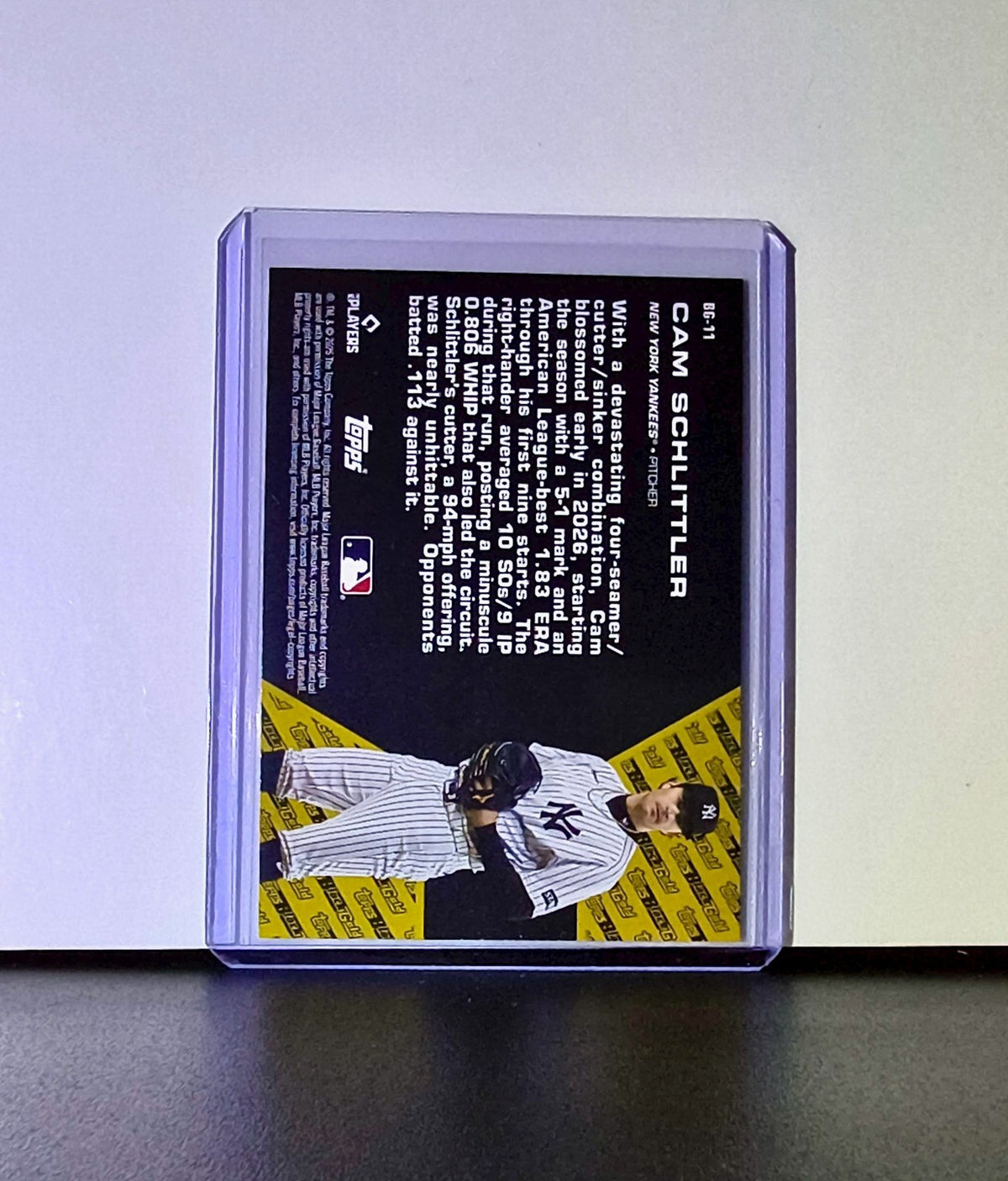 Cam Schlittler Rookie 2026 Topps Update Black Gold MLB #BG-11 Card NY Yankees