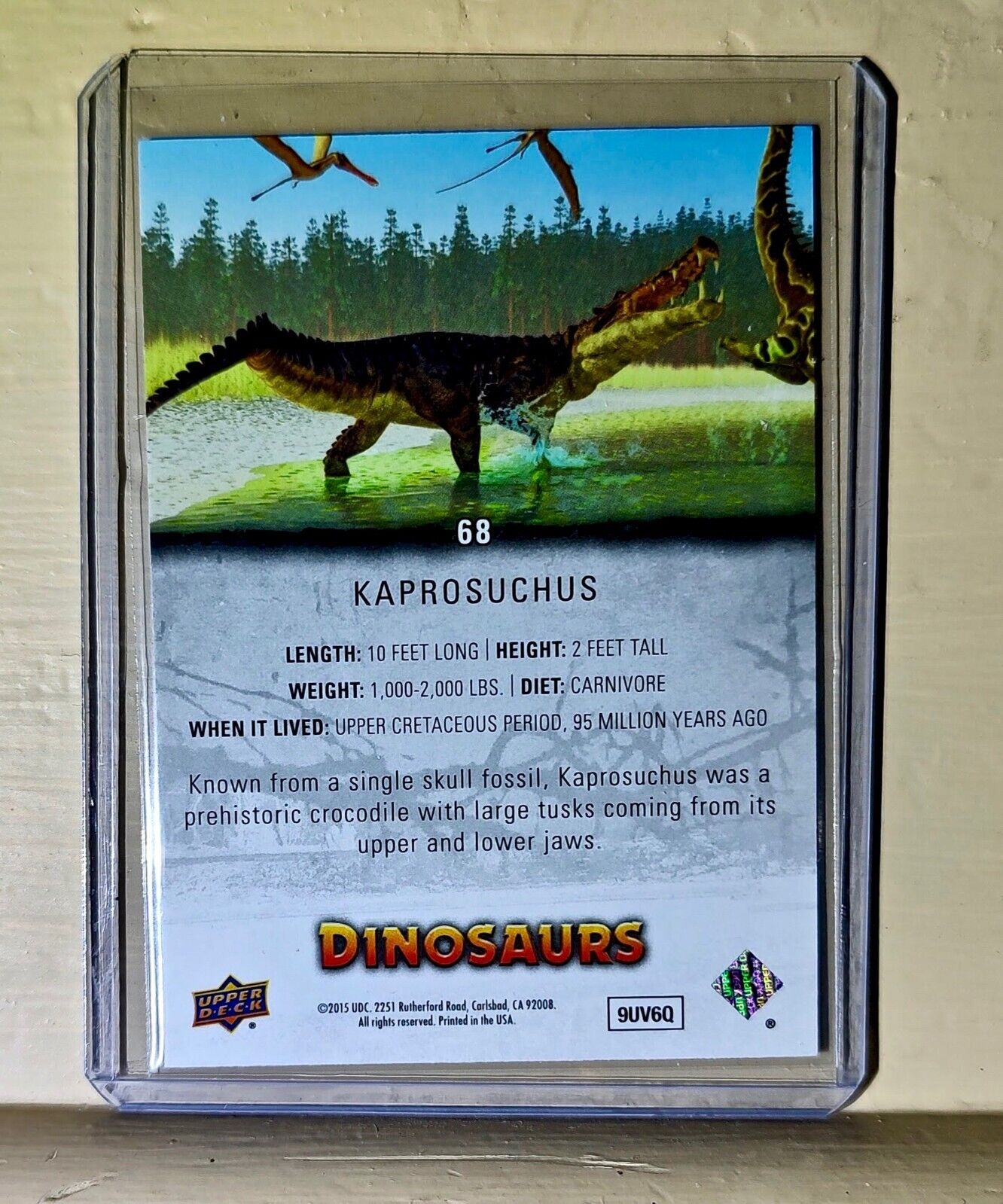 2015 Upper Deck Dinosaurs Kaprosuchus #68 Card