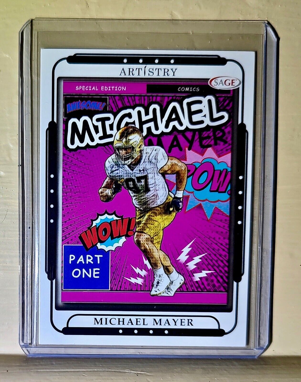 Michael Mayer 2023 SAGE NFL Artistry Football #88 Card