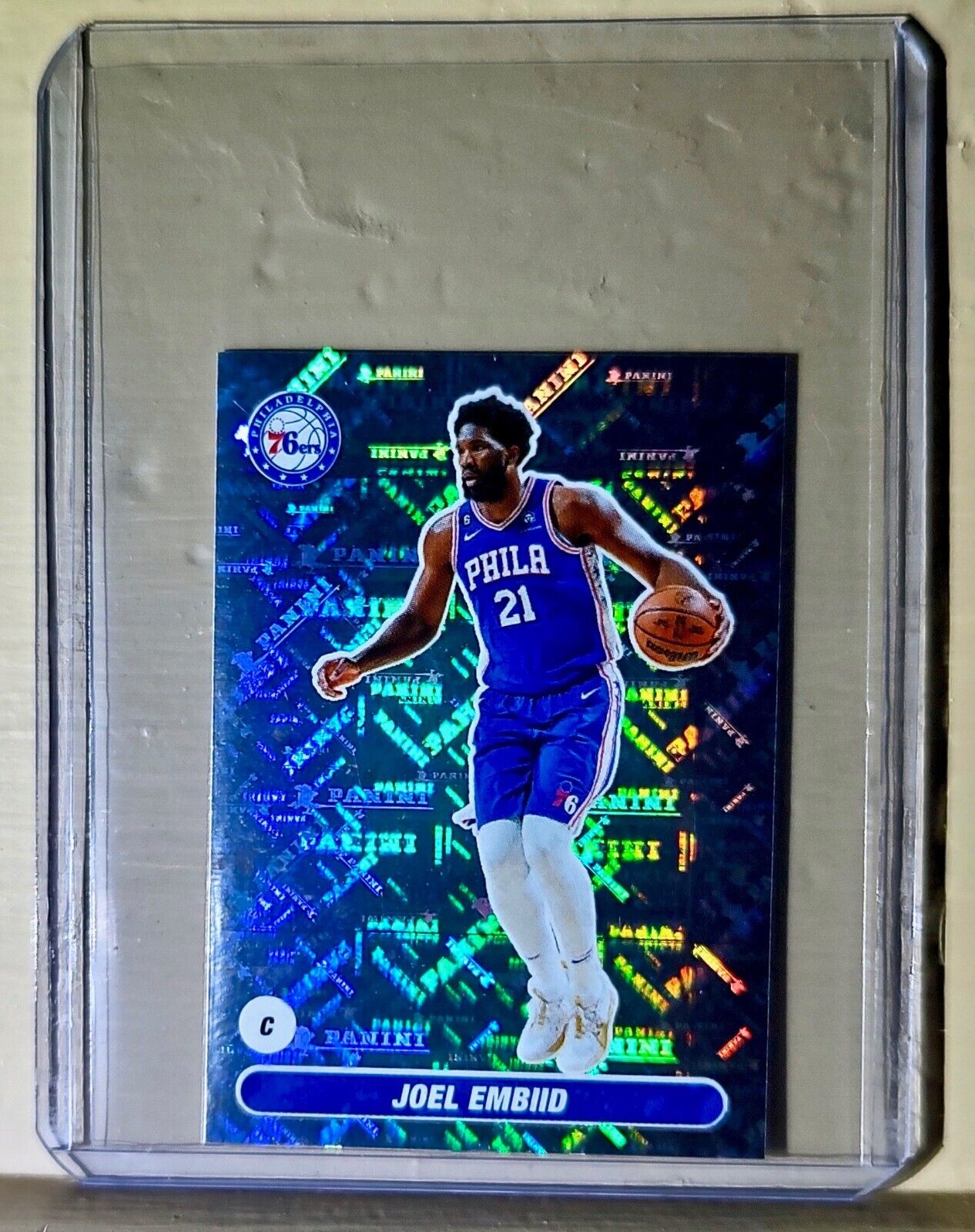 2023-24 Joel Embiid Panini NBA Basketball #255 Sticker Philadelphia 76ers