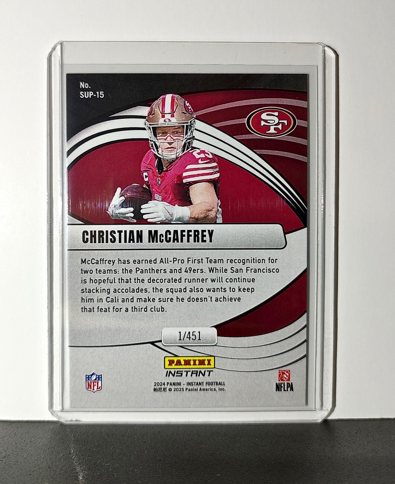 Christian McCaffrey 2024 Panini Supernova NFL #15 Football SF 49ers 1/451