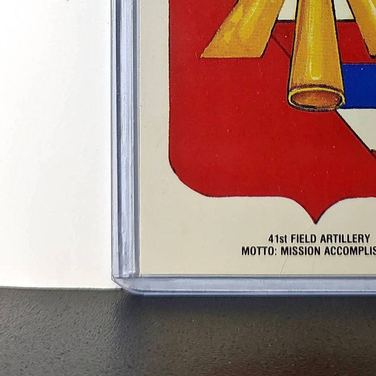 41 Field Artillery Motto Mission Accomplished 1991 Topps Desert Storm 11 Sticker