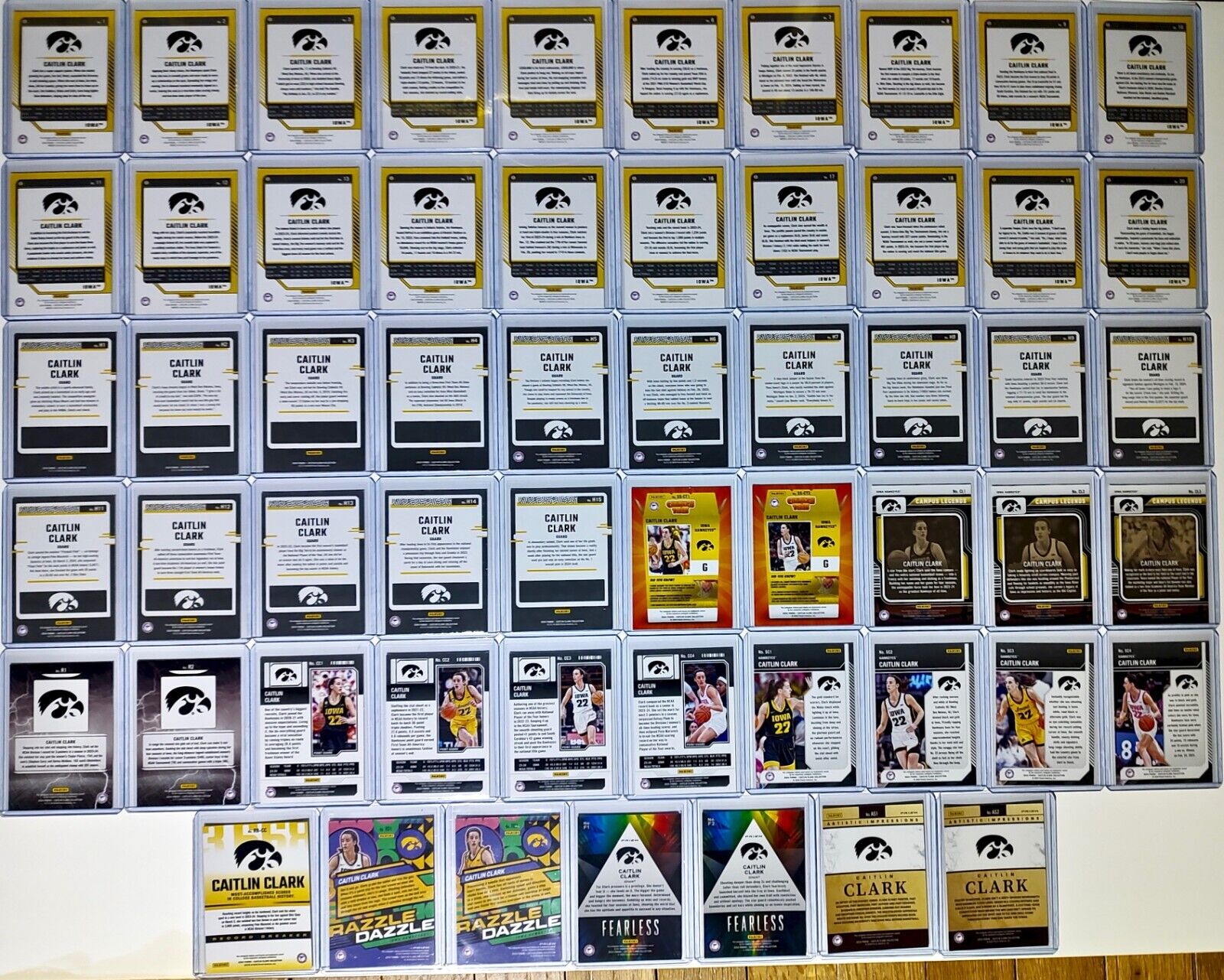 Caitlin Clark Panini Collection Complete Set 2024 Basketball Cards Iowa Hawkeyes