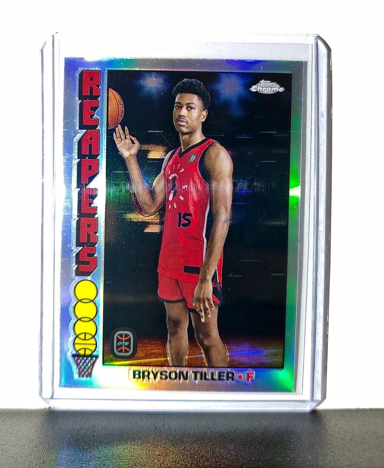 Bryson Tiller Refractor 2023-24 Topps Chrome Overtime #TB-21 1976 City Reapers