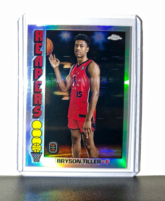 Bryson Tiller Refractor 2023-24 Topps Chrome Overtime #TB-21 1976 City Reapers