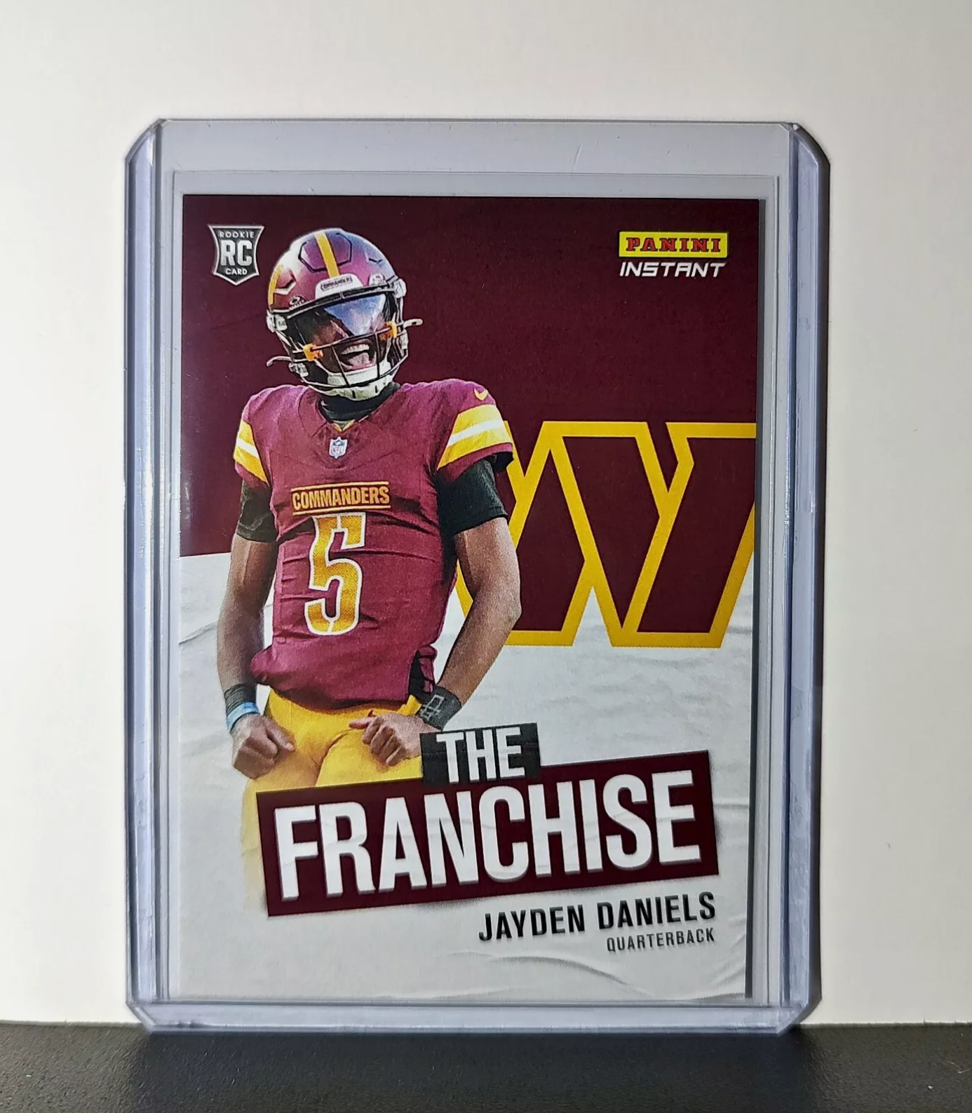 Jayden Daniels Rookie Panini NFL Football Cards Set of 5 with Acrylic Display