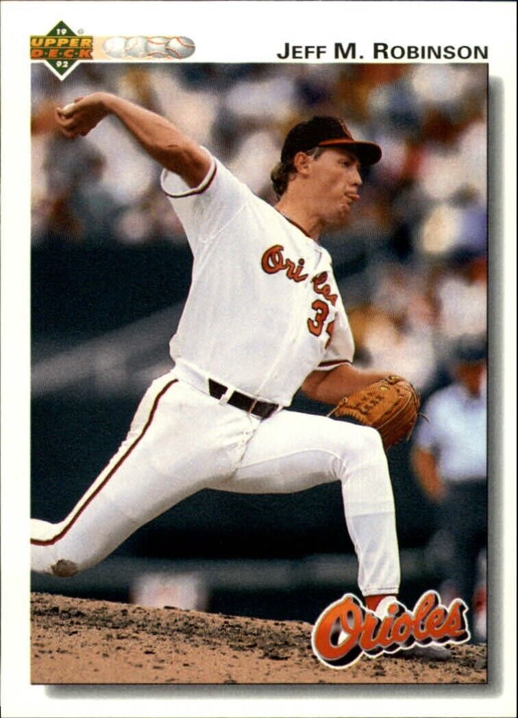 Jeff M. Robinson 1992 Upper Deck MLB #320 Baseball Card Baltimore Orioles