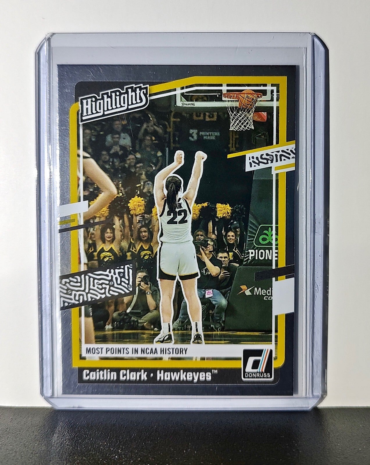 Caitlin Clark 2024 Silver Foil Panini Donruss Highlights #H11 Card Iowa Hawkeyes