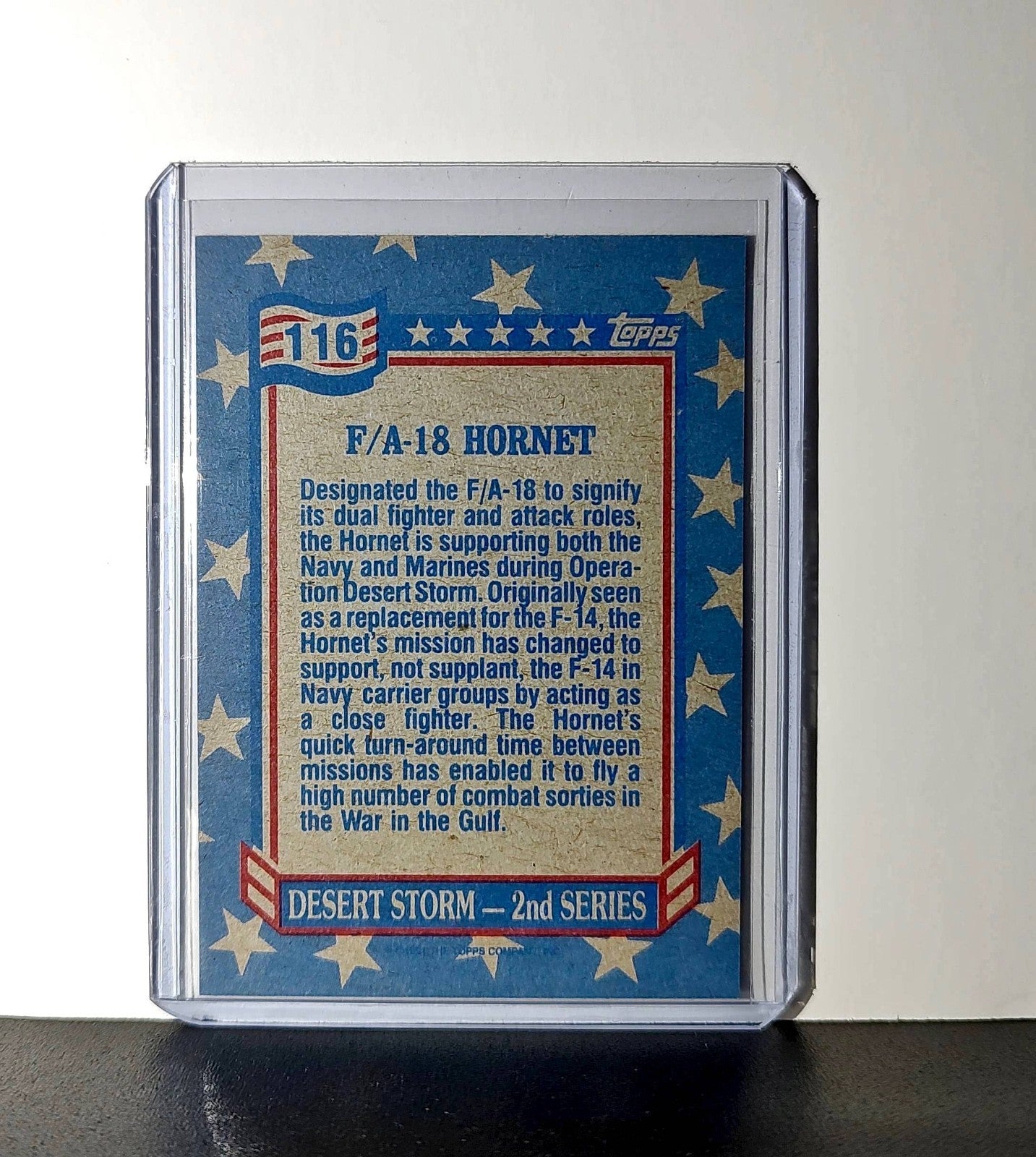 F/A-18 Hornet 1991 Topps Desert Storm #116 Card