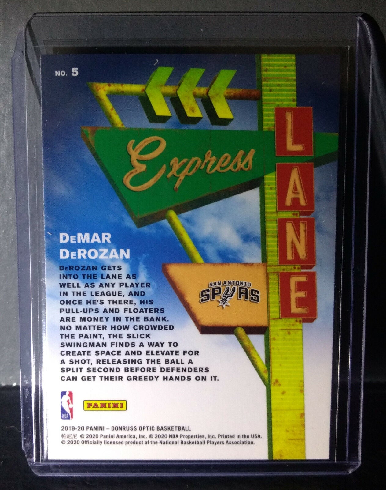 Demar Derozan 2019-20 Panini Donruss Optic Express Lane #5 Basketball Card