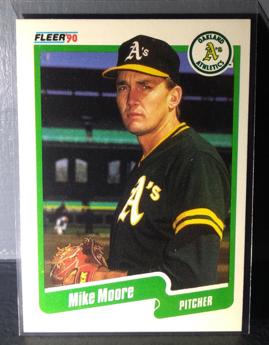1990 Mike Moore Fleer Baseball Card #16