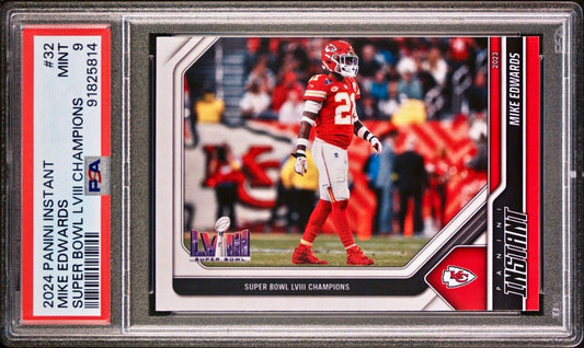 Mike Edwards 2023 Panini NFL Superbowl Champions #32 Card PSA 9 Mint