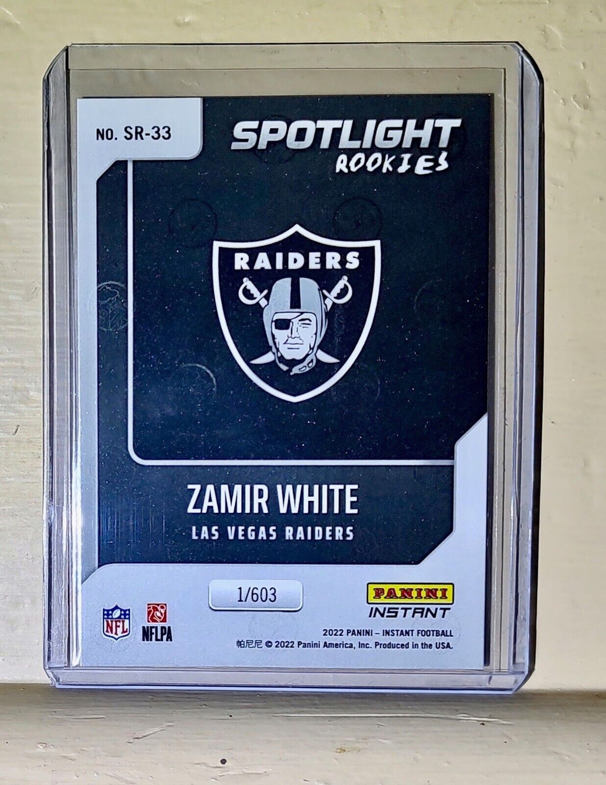 Zamir White 2022 NFL Panini #33 Spotlight Rookie Football Card 1/603