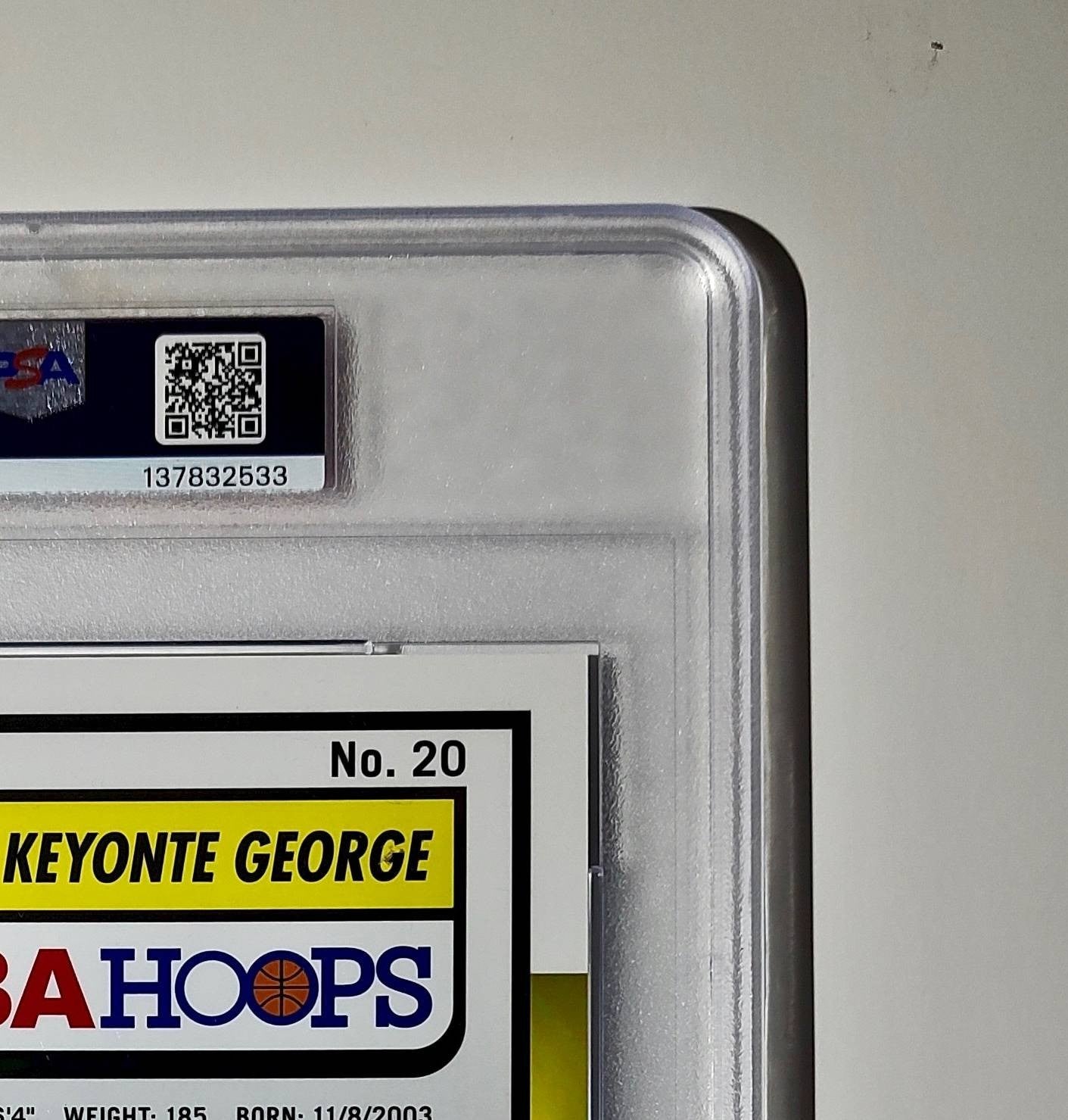 Keyonte George 2023 Panini Premium Stock NBA Hoops #20 Jumbo Rookie PSA 9 Mint