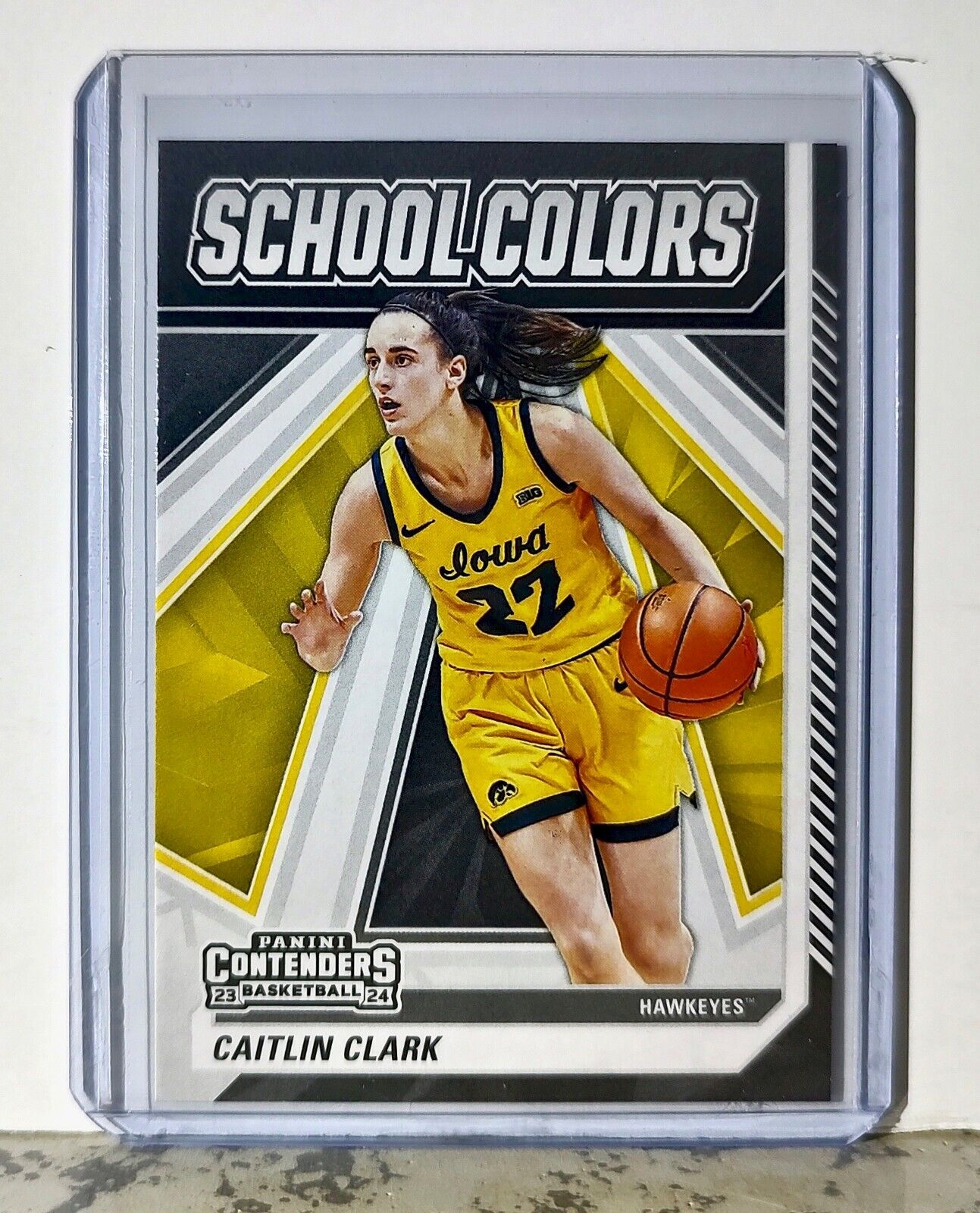 2024 Caitlin Clark Panini Contenders #SC3 School Colors Basketball Card Hawkeyes