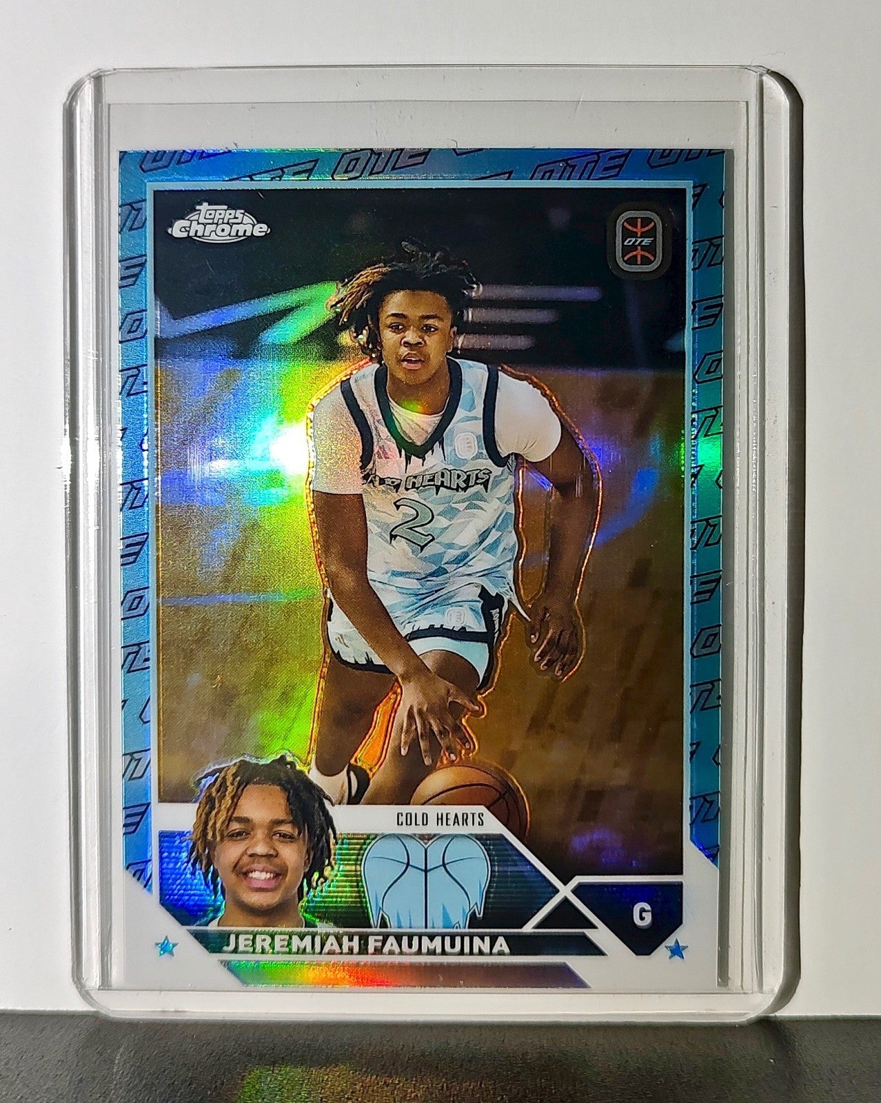 Jeremiah Faummuina 2023-24 Topps Chrome Overtime Elite #73 OTE Refractor