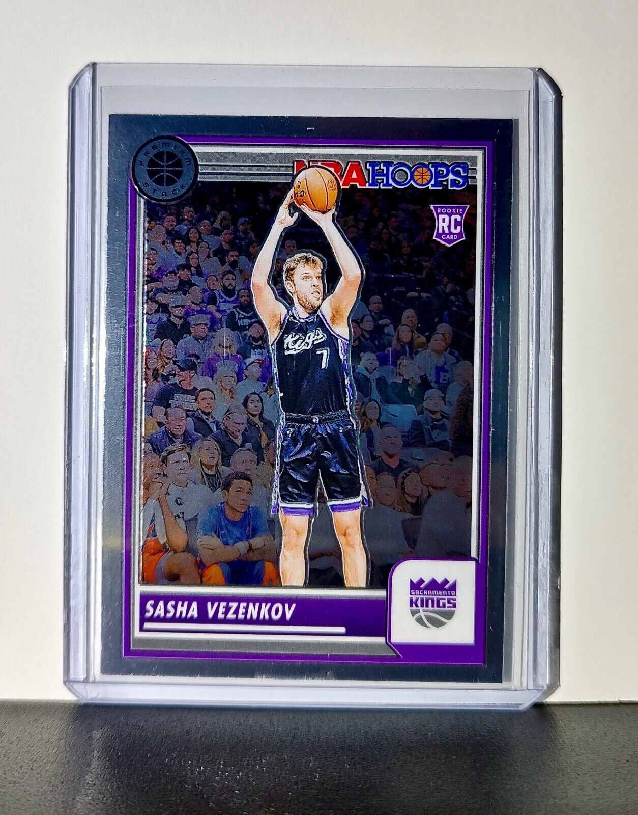 Sasha Vezenkov 2023-24 Panini Premium Stock NBA Hoops #157 Rookie Card Kings