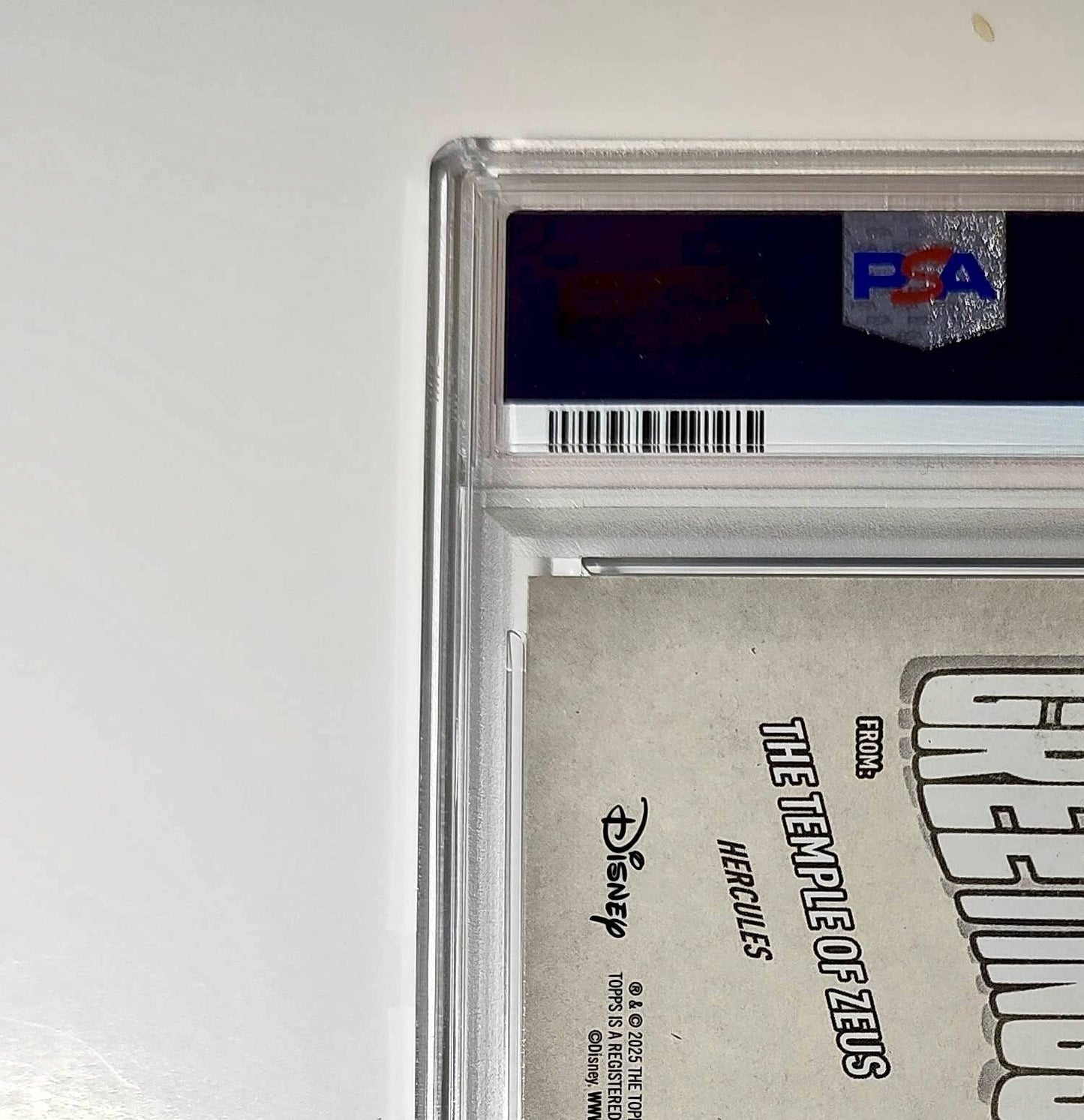 The Temple of Zeus 2025 Topps Disney #GF-22 Greetings From Hercules PSA 6 EX-M