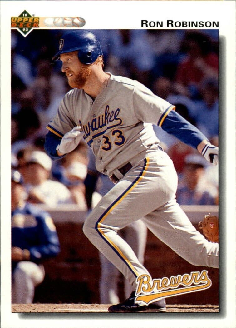 Ron Robinson 1992 Upper Deck MLB #198 Baseball Card Milwaukee Brewers