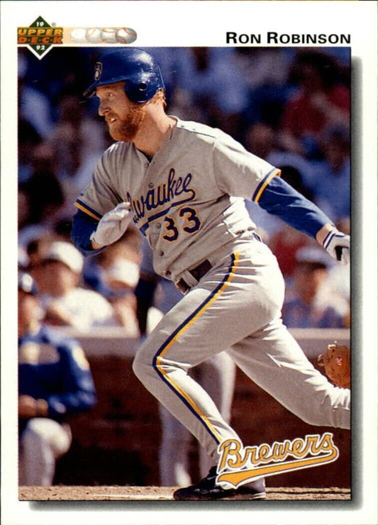 Ron Robinson 1992 Upper Deck MLB #198 Baseball Card Milwaukee Brewers