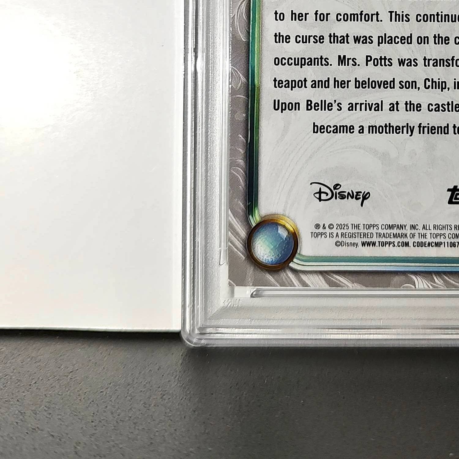 Mrs. Potts 2025 Topps Disney #48 Winter Variant Card Beauty and the Beast PSA 9