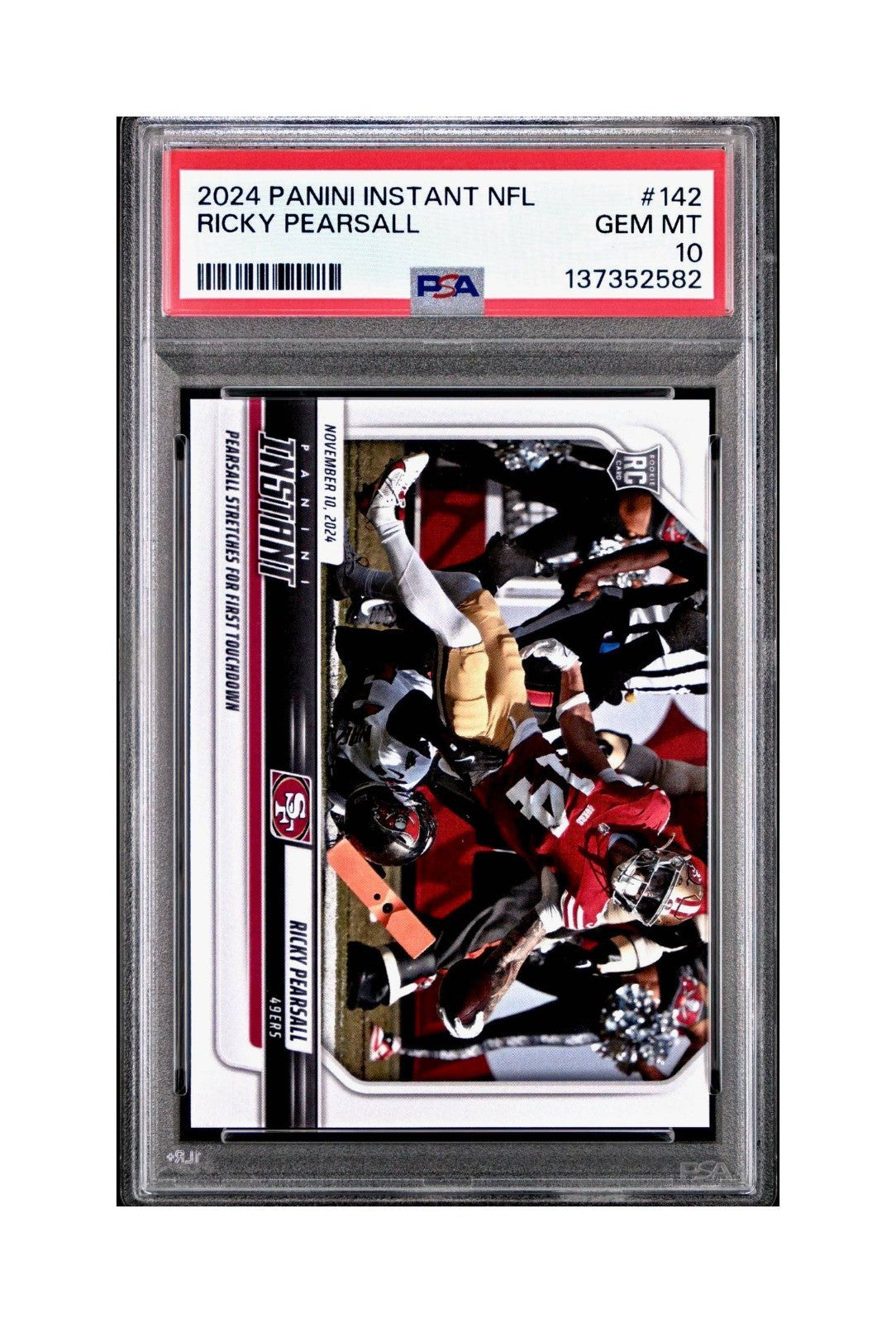 Ricky Pearsall Rookie 2024 Panini Instant NFL #142 PSA 10 Gem Mint