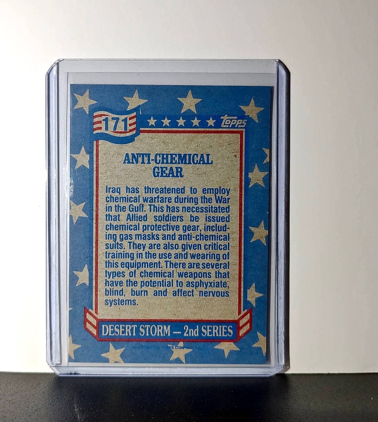 Anti-Chemical Gear 1991 Topps Desert Storm #171 Card
