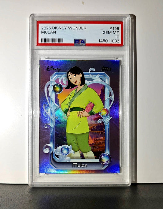 Mulan 2025 Topps Disney Cartoon Princess #158 Card Mulan PSA 10 Gem