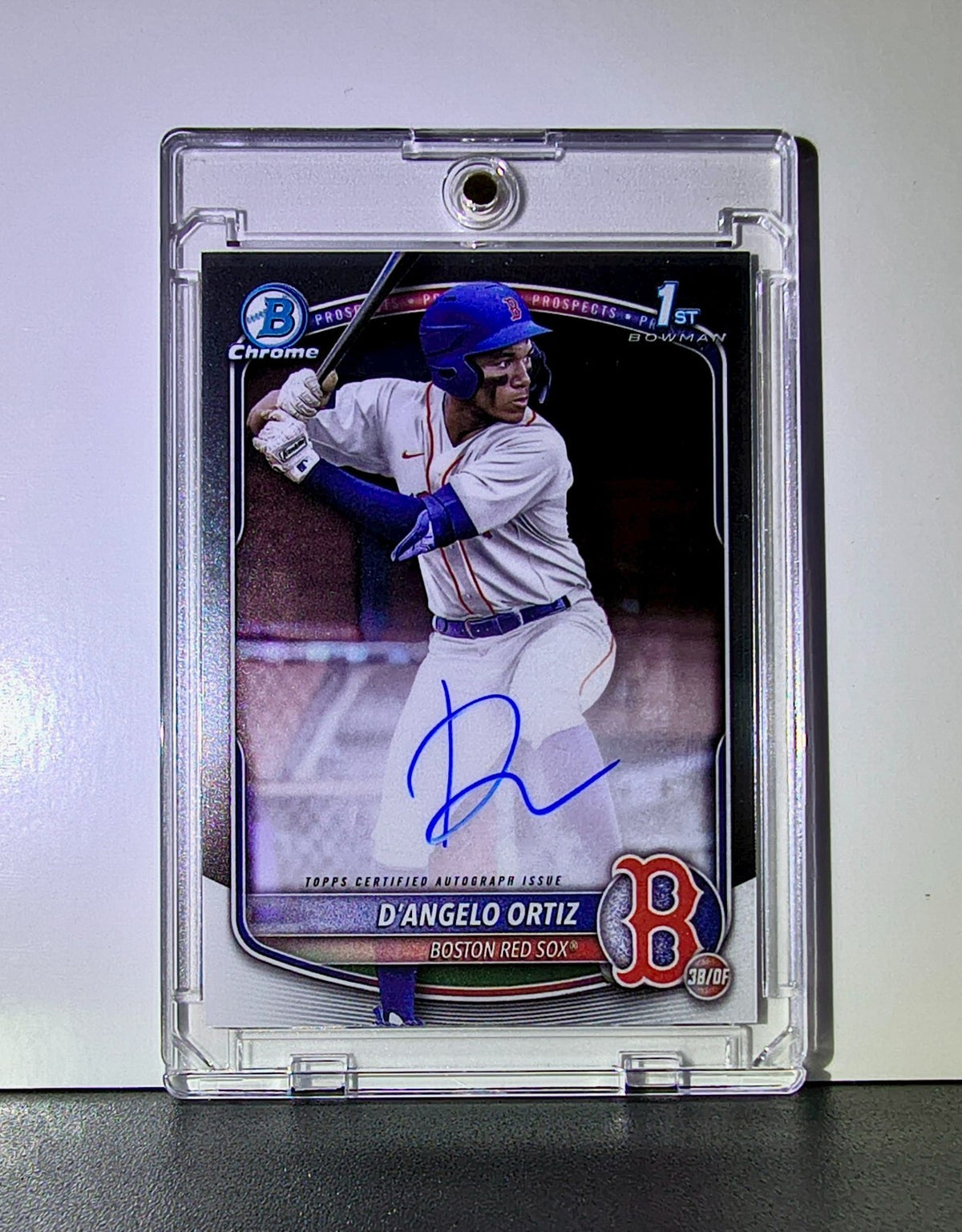 D’Angelo Ortiz Rookie 2025 MLB Bowman Chrome #CPA-DO 1st Autograph Card Red Sox