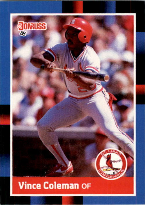 1988 Vince Coleman Donruss Baseball Card #293