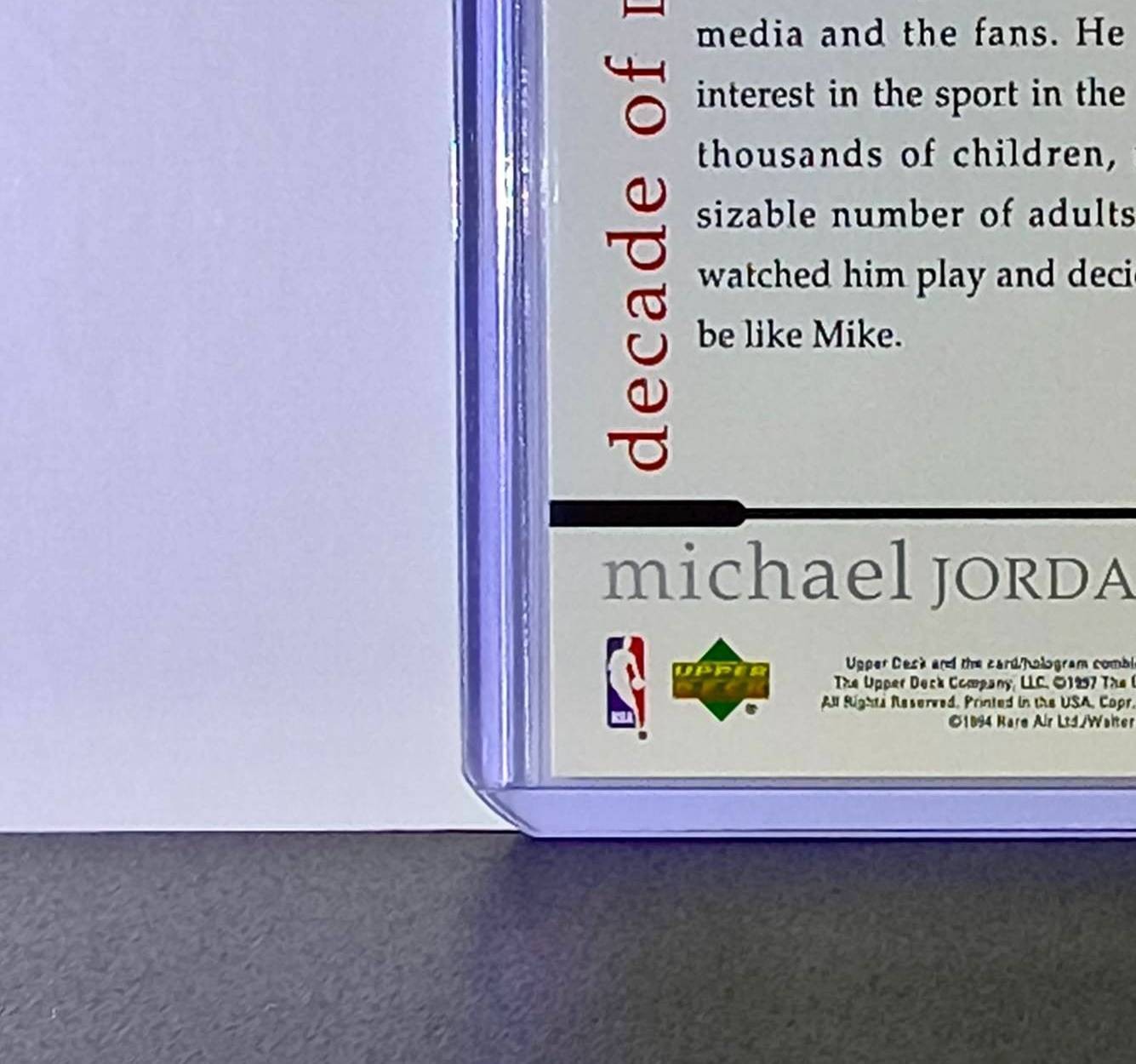 Michael Jordan 1997 Upper Deck Rare MJ Air Decade of Dominance #64 Card Bulls