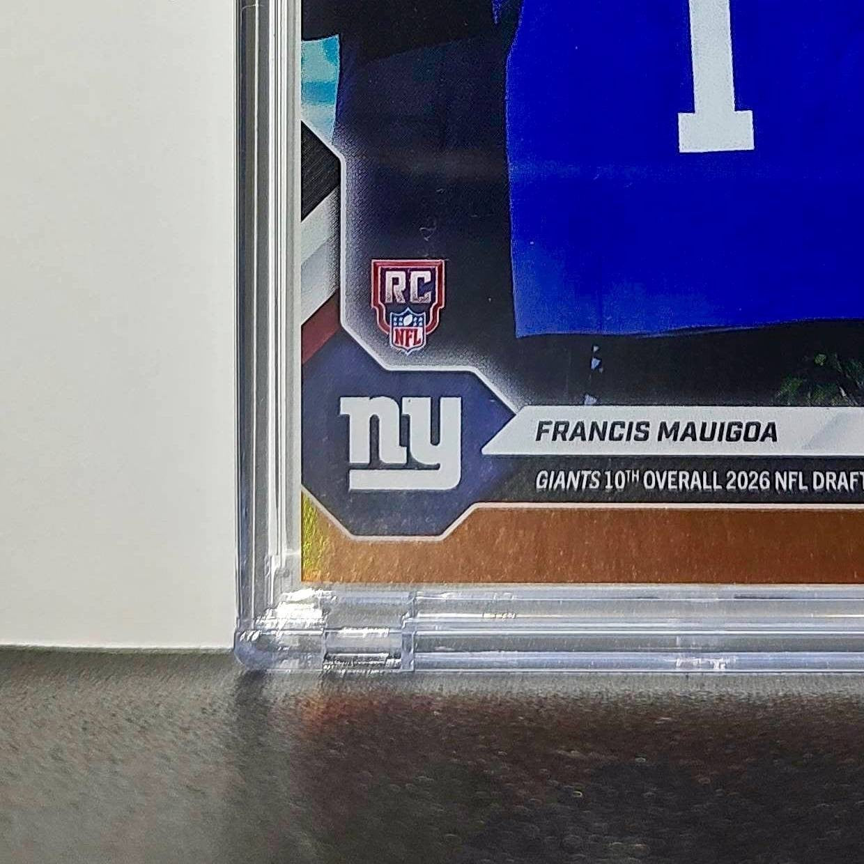 Francis Mauigoa Rookie 2026 Topps Now Draft Night #FMAU Orange Foil 19/25 Card