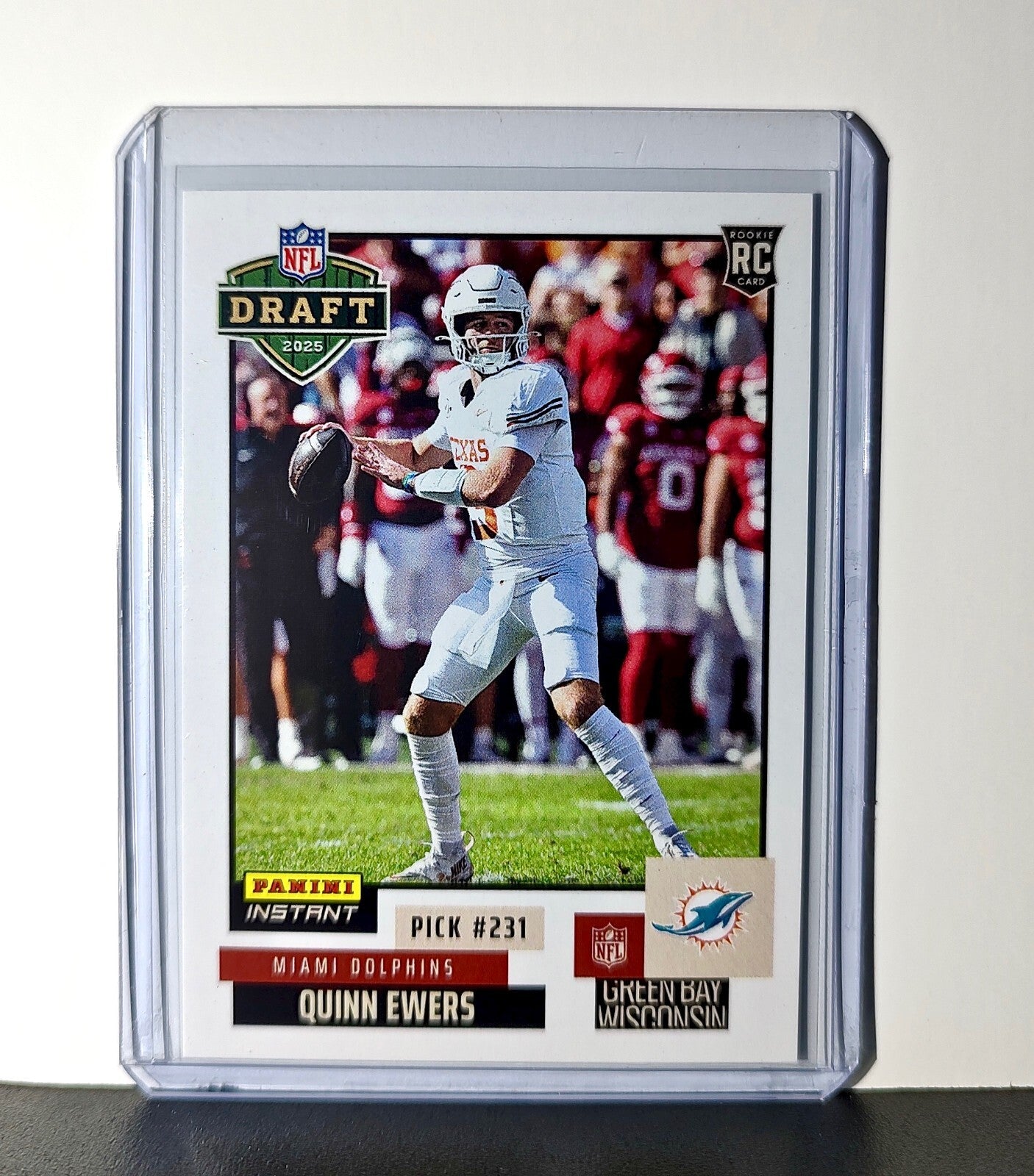 Quinn Ewers Rookie 2025 NFL Draft #37 Football Card Miami Dolphins 1 of 887