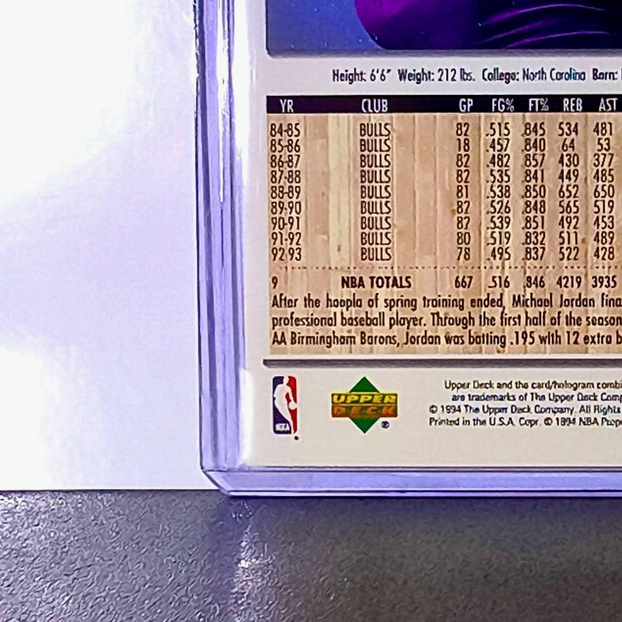 Michael Jordan 1994 Collector's Choice #23 Basketball Card Chicago Bulls