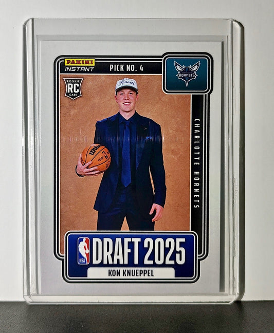 Kon Knueppel Rookie 2025-26 Panini NBA #4 Draft Night Card Charlotte Hornets