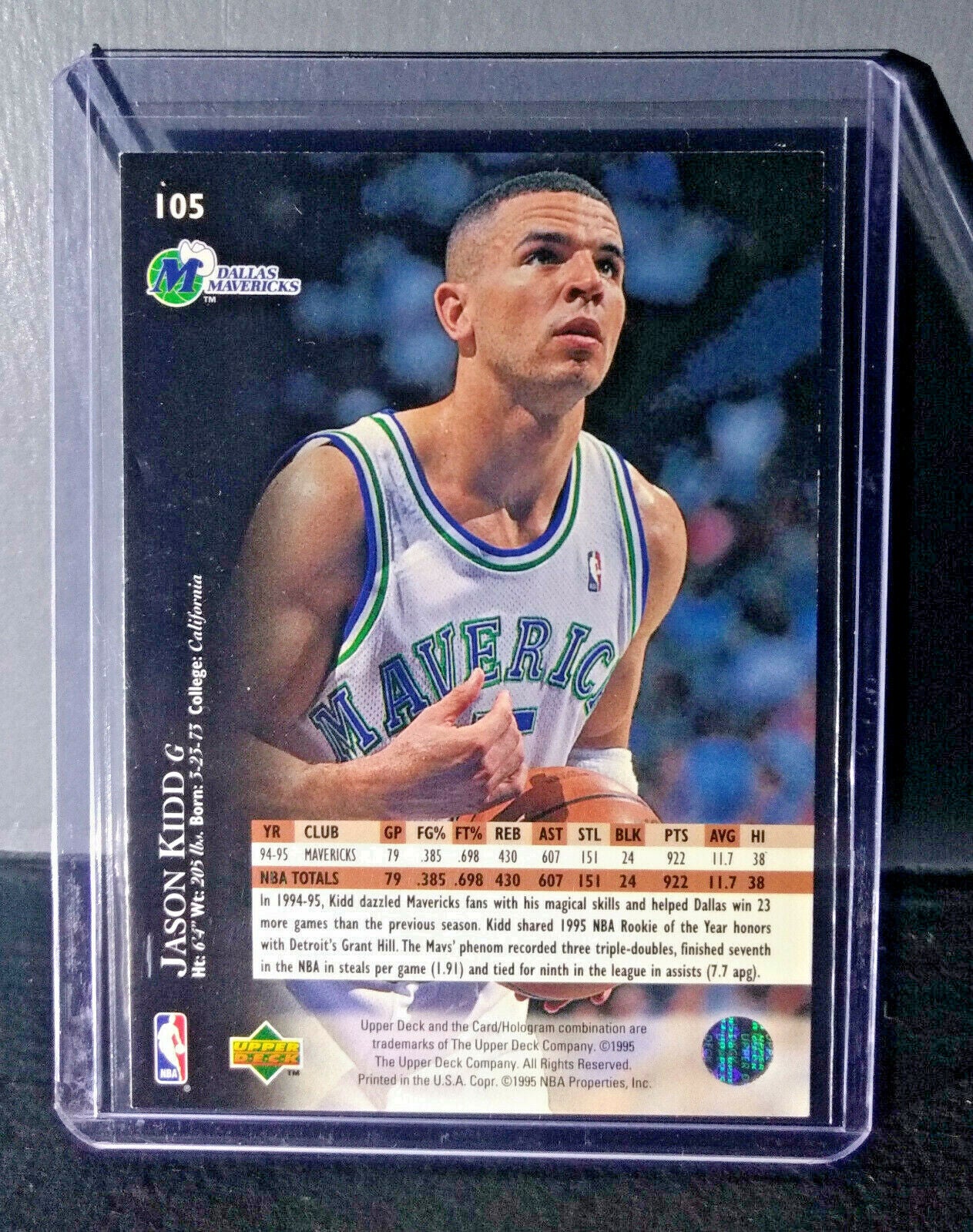 1995-96 Upper Deck Jason Kidd #105 Basketball Card