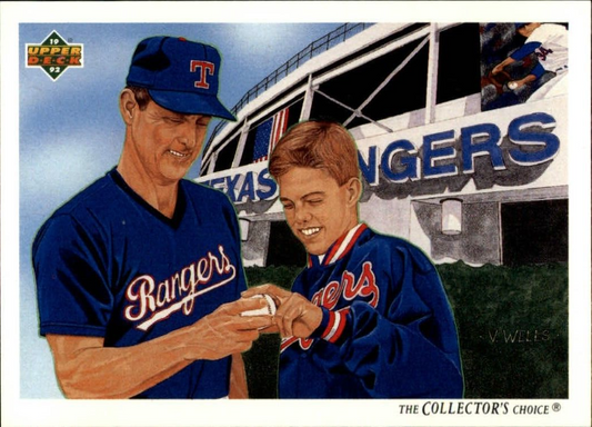 Nolan Ryan 1992 Upper Deck MLB #92 Team Checklist Baseball Card Texas Rangers