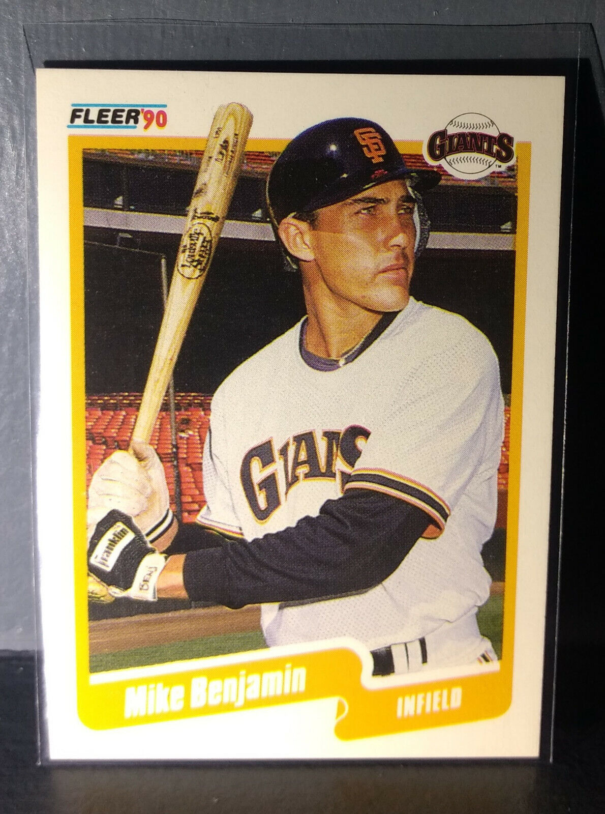 1990 Mike Benjamin Fleer Baseball Card #51