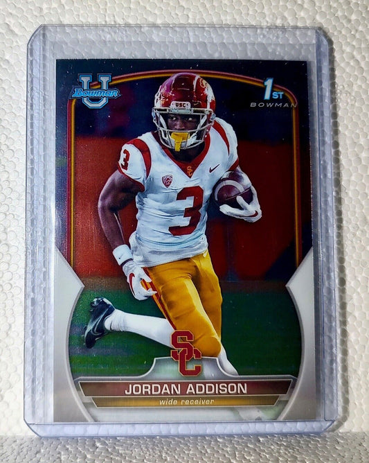 Jordan Addison 2022 Topps 1st Bowman U Football #36 Card USC