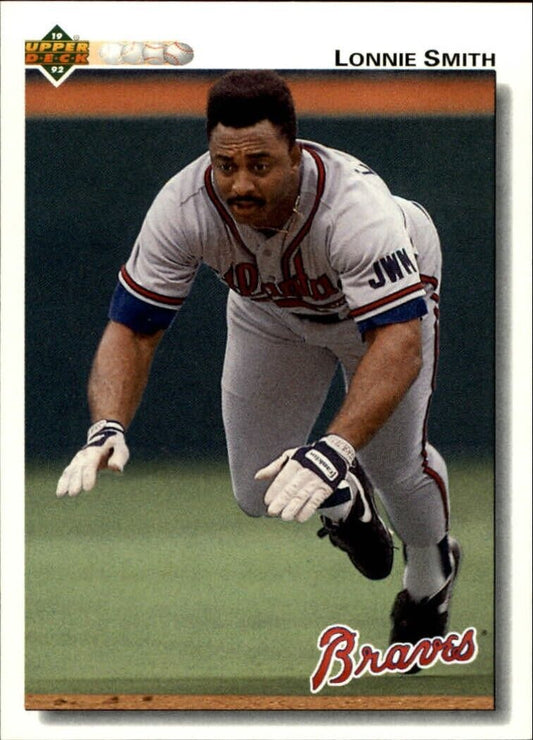 Lonnie Smith 1992 Upper Deck MLB #301 Baseball Card Atlanta Braves