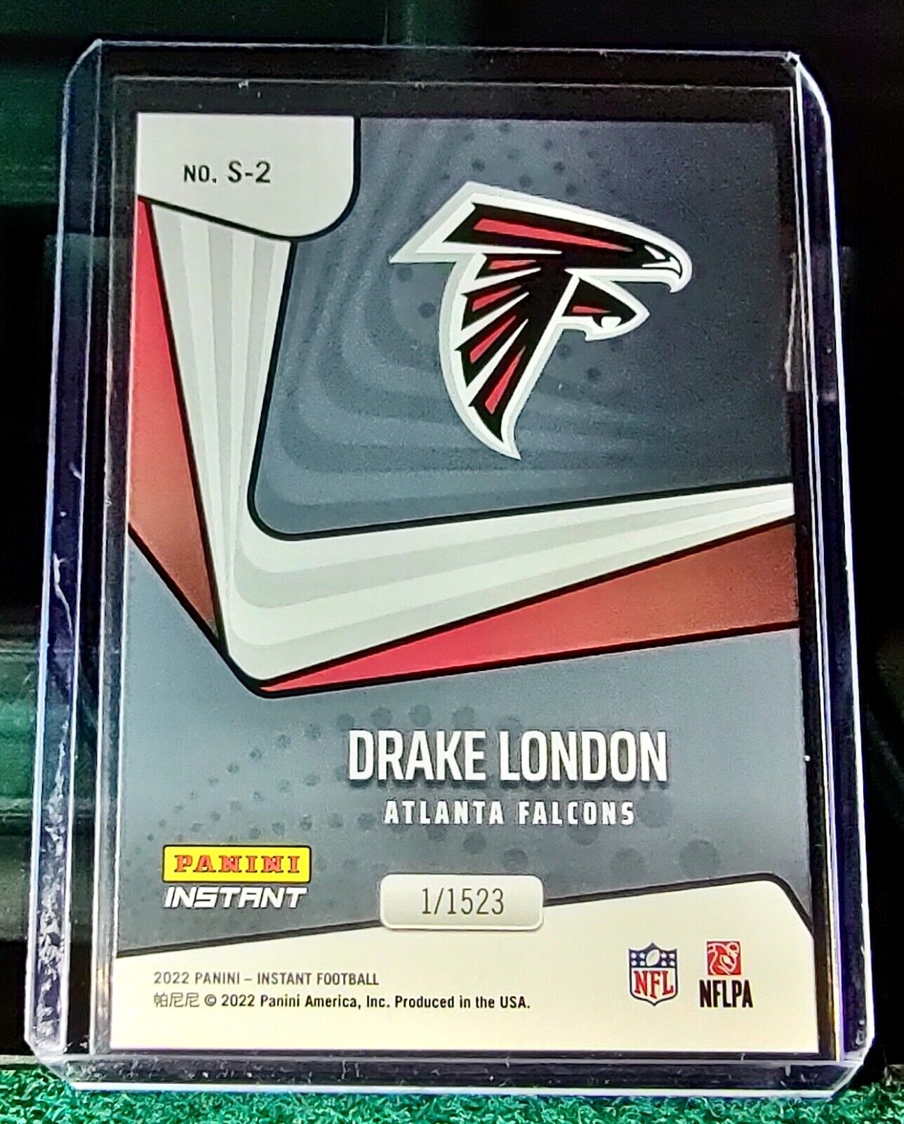 Drake London 2022 Panini NFL Instant Supernova #2 Rookie Football Card 1/1523