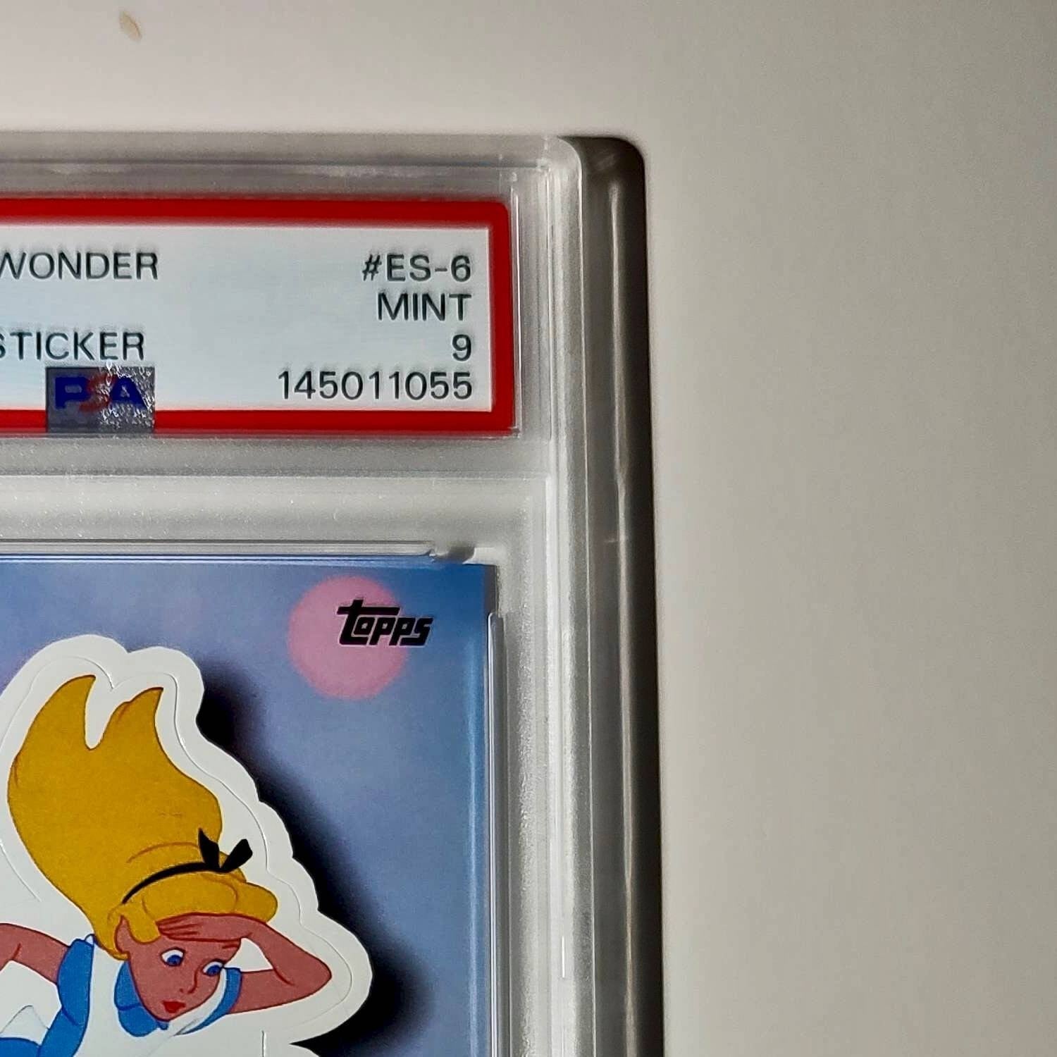 Alice 2025 Topps Disney #ES-6 Enchanted Sticker Card Alice in Wonderland PSA 9